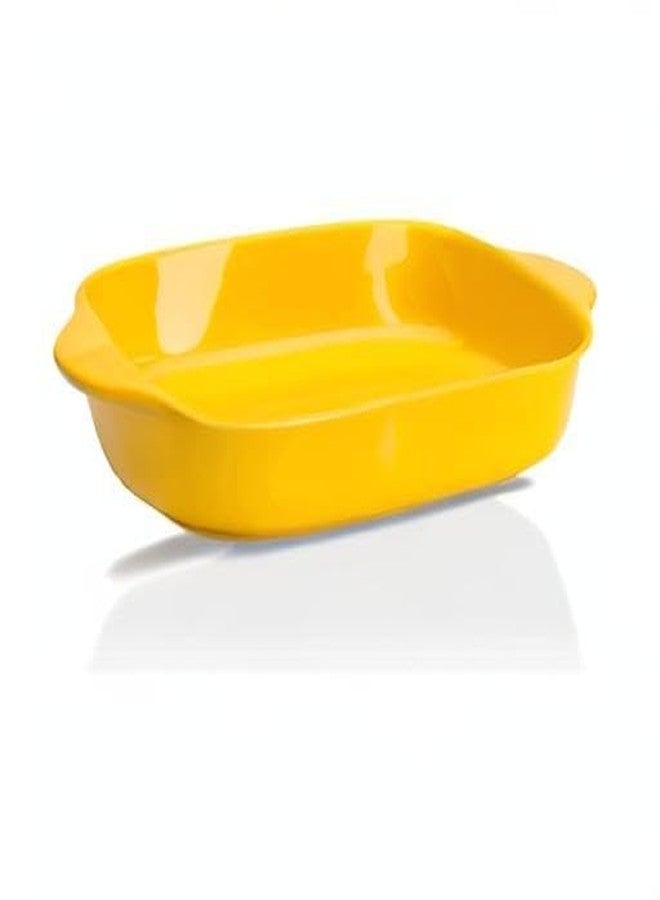 Clovis Bakeware Set, White Porcelain Baking Dish Bowl, 7.5 x 5 inch Rectangular Baking Pans for Cooking, Banquet and Daily Use (Yellow) - Image 1