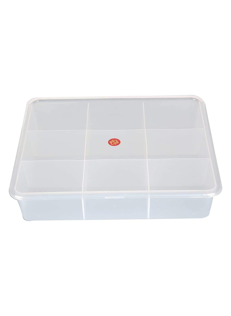 CLOUDTAIL CHOICE CLOUDTAIL CHOICE Plastic 9 Grids Multipurpose Storage Box 10 cm x 11 cm x 6 cm White Pack of 1  - Image 4