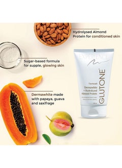 GLUTONE Face Wash| Glow & Radiance Face Wash| With Saxifrage, Papaya & Guava Extract| Enriched Hydrolyzed Almond Protein| Sugar-Based Formula| 100Ml  - Image 3