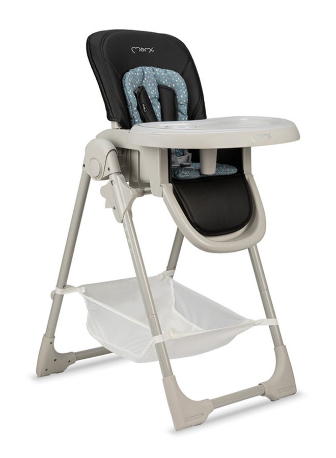 Momi GOJO Comfortable Safest Highchair for Babies of Age 6 - 36 months with 7-position Height Adjustment & Safety Belts, Double tray, 3-stage Backrest Adjustment - Black - Image 1