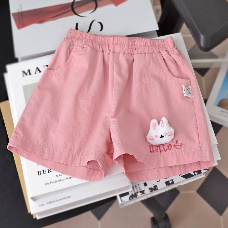 Baby Girls Cotton Shorts Solid Color - Image 1