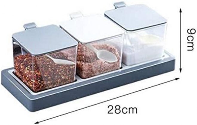 Seasoning Box Edible Salt Sugar Storage Box Bracket Plastic Seasoning Jar Seasoning Seasoning Bottle Kitchen Tool - Image 2