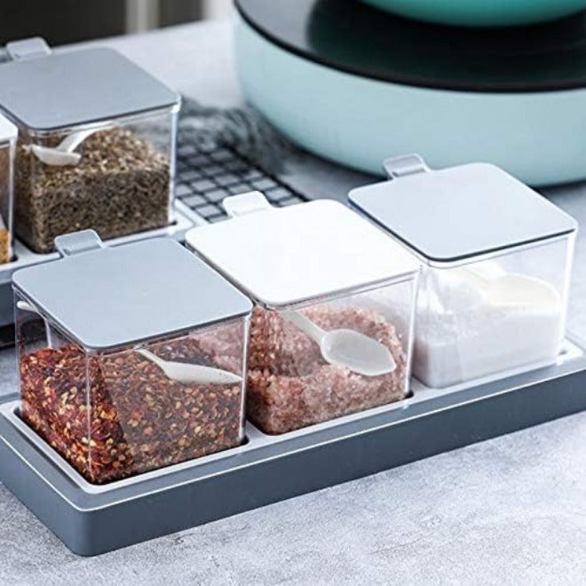 Seasoning Box Edible Salt Sugar Storage Box Bracket Plastic Seasoning Jar Seasoning Seasoning Bottle Kitchen Tool - Image 5