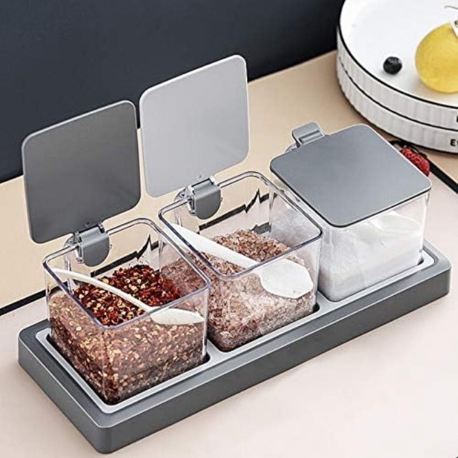 Seasoning Box Edible Salt Sugar Storage Box Bracket Plastic Seasoning Jar Seasoning Seasoning Bottle Kitchen Tool - Image 4