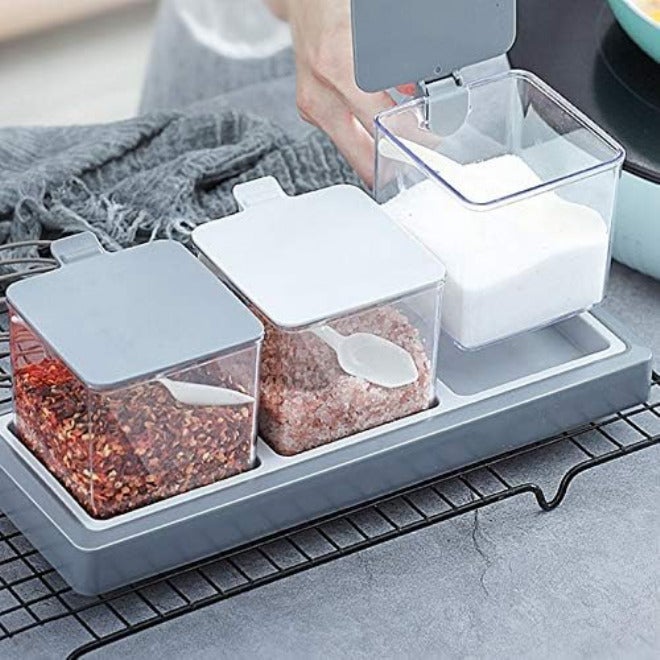 Seasoning Box Edible Salt Sugar Storage Box Bracket Plastic Seasoning Jar Seasoning Seasoning Bottle Kitchen Tool - Image 3
