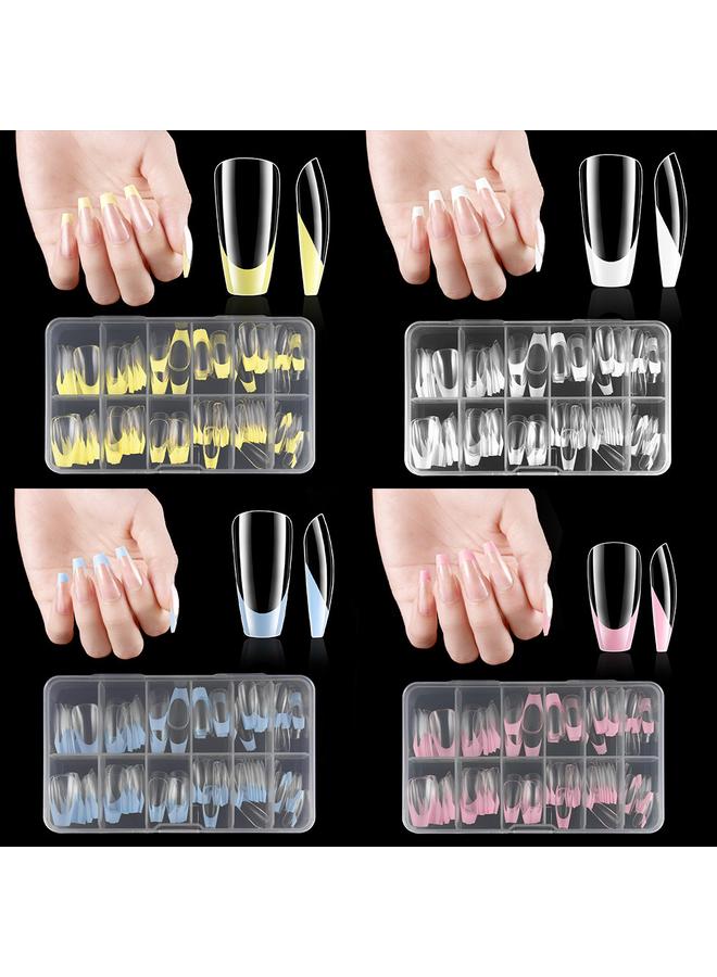Hot Sale 120 Pieces French Wearing Nail Nails Folding Traceless Nail Nails Lightweight Transparent Color DIY Fake Nails