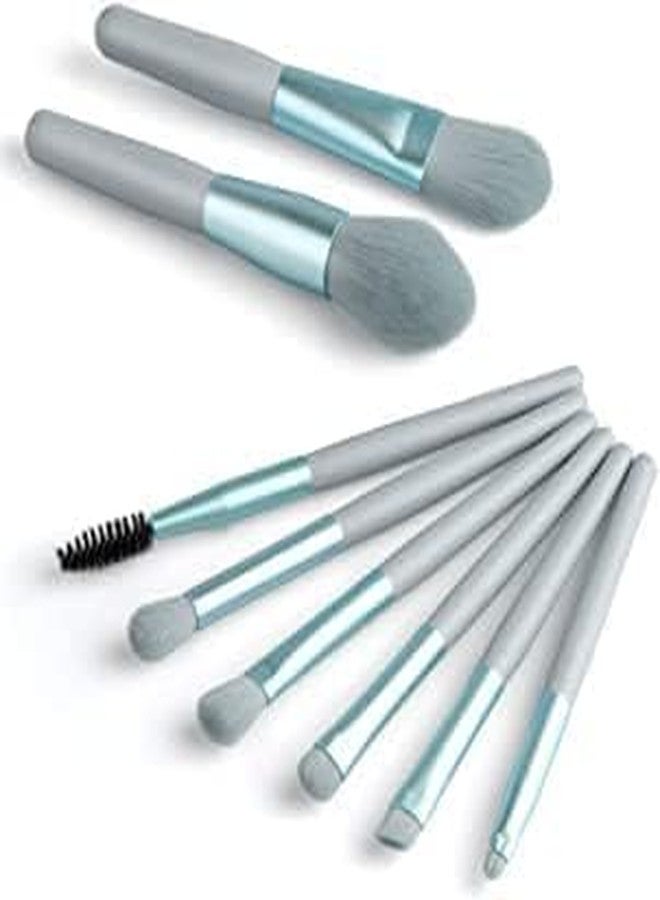 MODINITY makeup Brush 8 Pcs With pouch Travel Size Cosmetic Brushes Kit for Face cosmetic makeup brushes (Multicolor) - Image 3