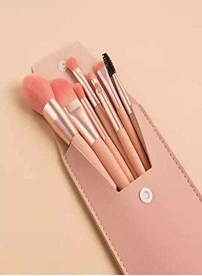 MODINITY makeup Brush 8 Pcs With pouch Travel Size Cosmetic Brushes Kit for Face cosmetic makeup brushes (Multicolor) - Image 5