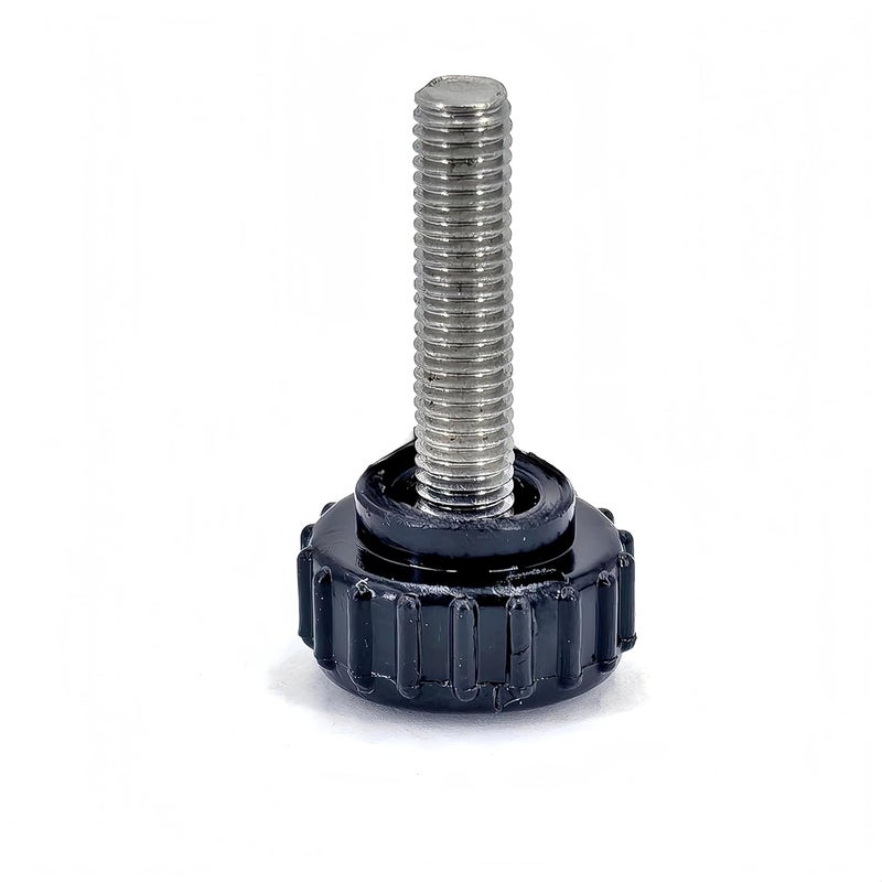 heyday M5x20mm 304 Stainless Steel Threaded Knurled Thumbscrew Screw on Knobs Grips Black Round Clamping Screw, Black(20 Pcs) - Image 3
