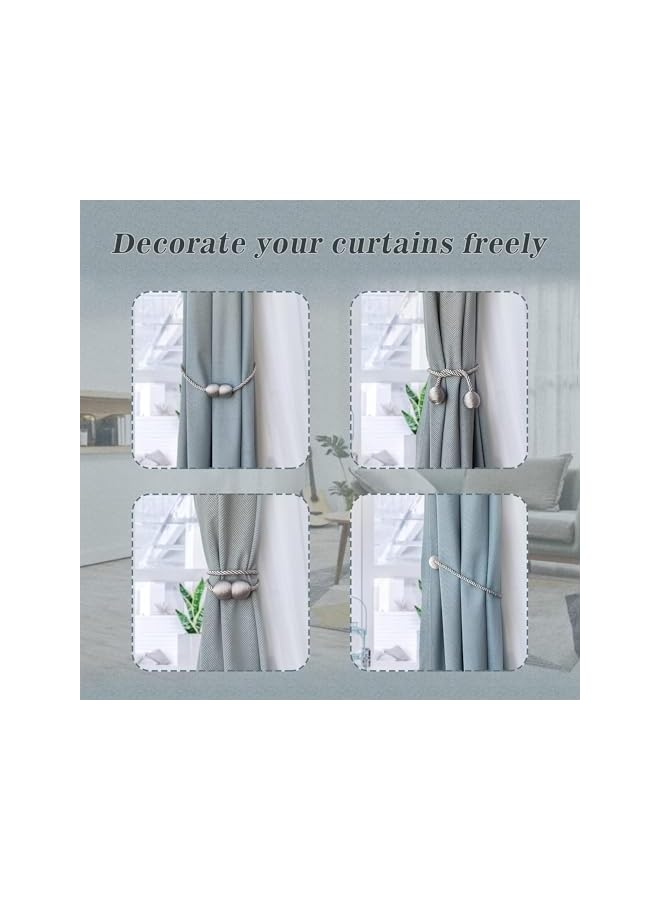 erorex Curtain Tiebacks 2 Pack, Curtain Rope Holders for Drapes Modern Tiebacks Decorative Curtain - Image 3