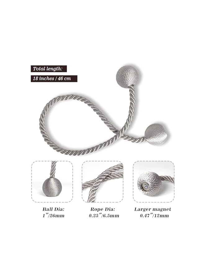 erorex Curtain Tiebacks 2 Pack, Curtain Rope Holders for Drapes Modern Tiebacks Decorative Curtain - Image 2
