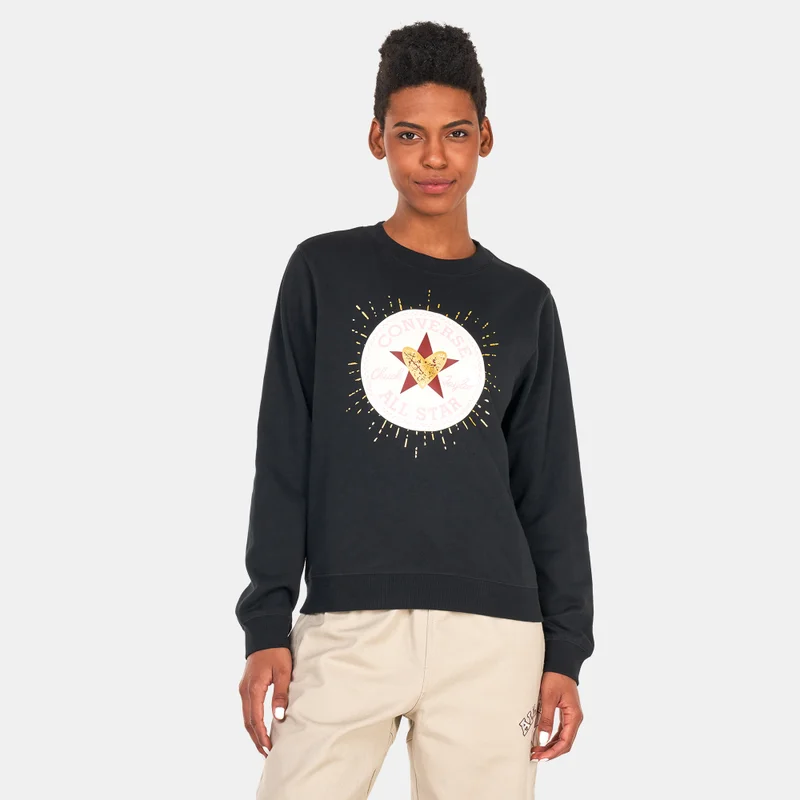 CONVERSE Women's Radiating Love Graphic Sweatshirt