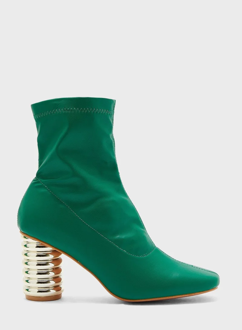 ELLA Feature Heel Sock Boot