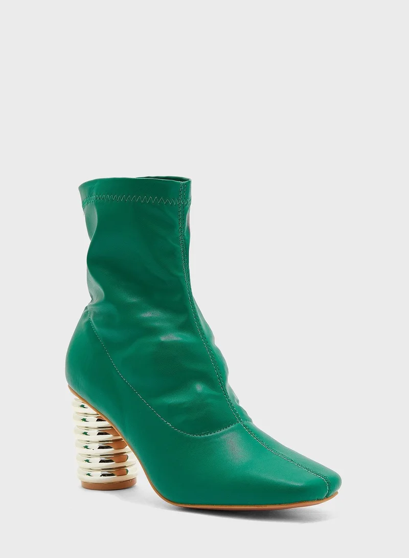 ELLA Feature Heel Sock Boot