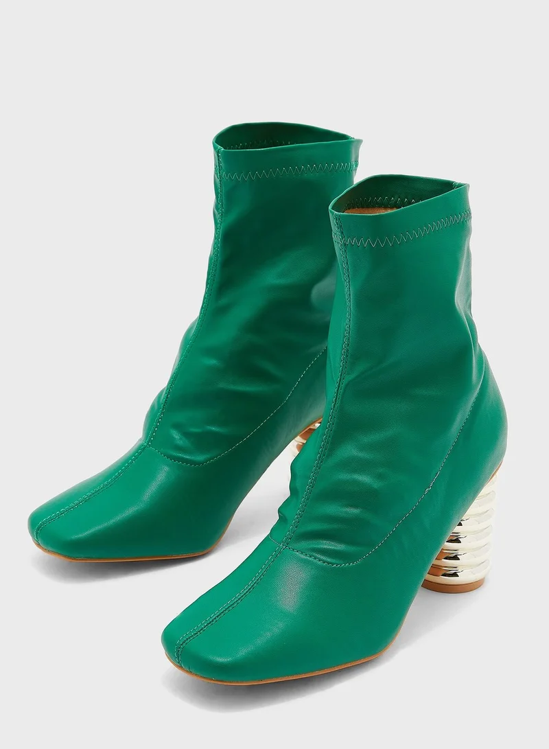 ELLA Feature Heel Sock Boot