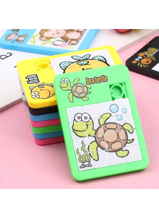 6Pcs Cartoon Animal Sliding Puzzle 16 Grid Maze Educational Toy For Kids - Image 2