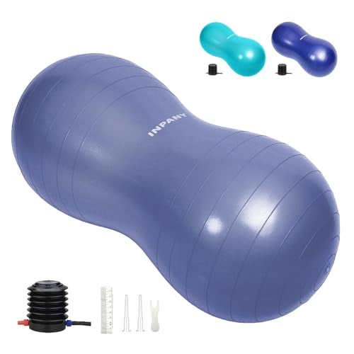 INPANY Peanut Ball - Exercise Ball for Labor Birthing, Anti-Burst Physical Therapy for Kids, Core Strength, Flexible Seating, Home & Gym Fintness, Sensory Chair Wiggle Seat for Boys and Girls - Image 1