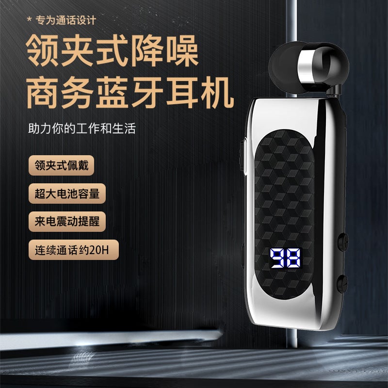 Dr13 Collar Telescopic Cable Bluetooth Headset Universal Digital Display Business Call 20H Vibration Number - Image 4