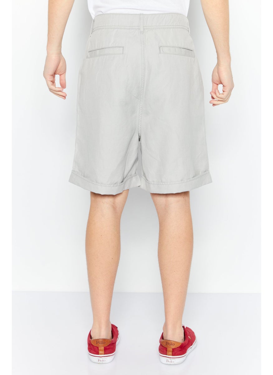 ESPRIT Men Plain Denim Short, Grey  - Image 4