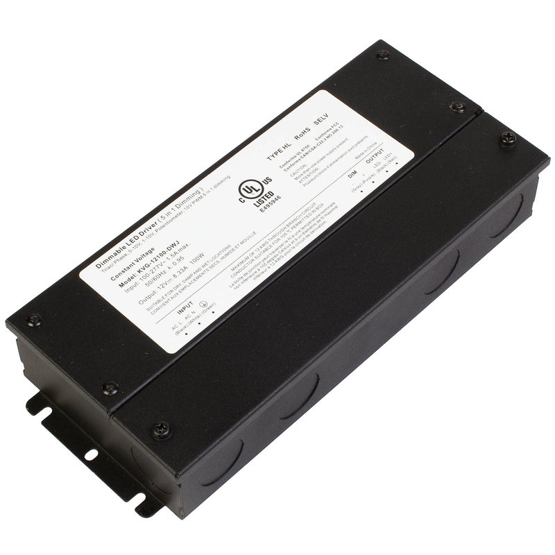 LEDUPDATES Dimmable LED Driver, UL Listed 12V 100w 8.33A TRIAC / 0-10v PWM/Potentiometer Power Supply Driver - Image 3