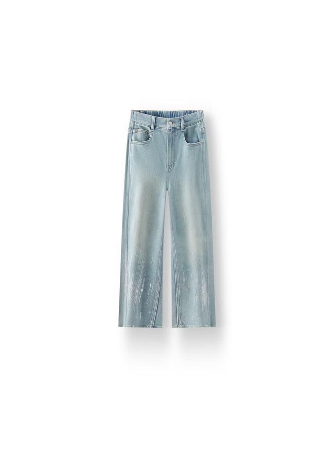 Semir Women's Winter High-waist Semi-elastic Waist Wide-leg Jeans Model 103725124001a - Image 3