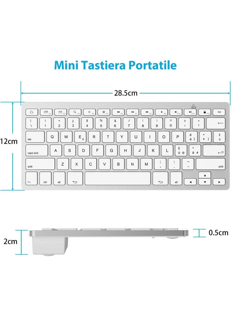 Original Bluetooth Mini Wireless Keyboard – Italian Layout, Lightweight & Slim, Compatible with Android - Image 4
