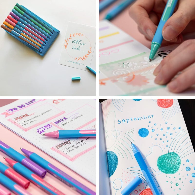 Schneider Slider Edge Pastel Xb Ballpoint Pen, 8 Pens With Easel Stand, Assorted Colors (152289) - Image 5