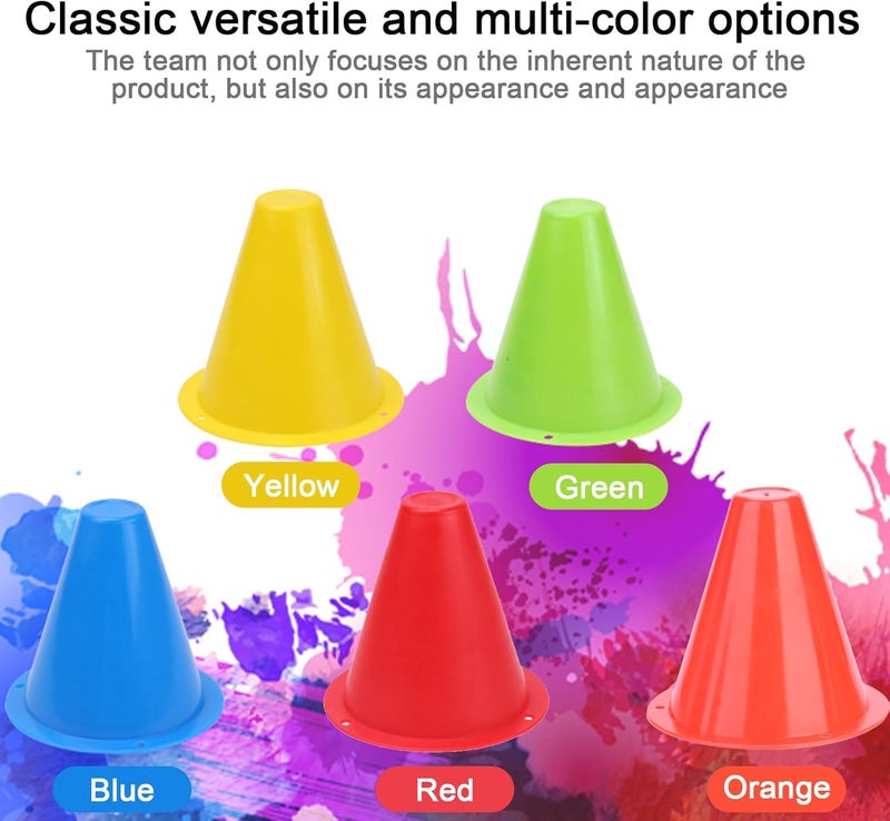 OUKENS Training Marker Cones, 10pcs 3 Inch Mini Sports Cones Football Training Sports Equipment Roller Skating Barriers Plastic Marker Holder Accessory for Fitness Practice - Image 5