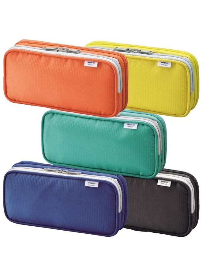 LIHITLAB LIHIT LAB Double Pen Case, Large, 4.1 x 8.7", Green (A7661-7) - Image 4