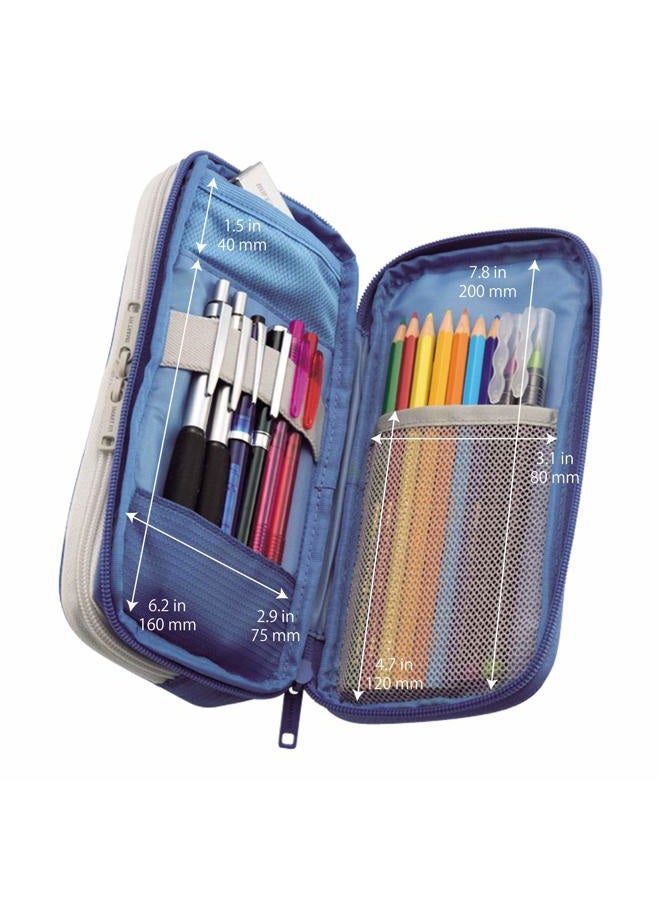 LIHITLAB LIHIT LAB Double Pen Case, Large, 4.1 x 8.7", Green (A7661-7) - Image 2
