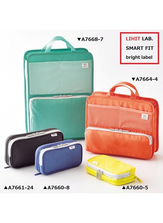 LIHITLAB LIHIT LAB Double Pen Case, Large, 4.1 x 8.7", Green (A7661-7) - Image 5
