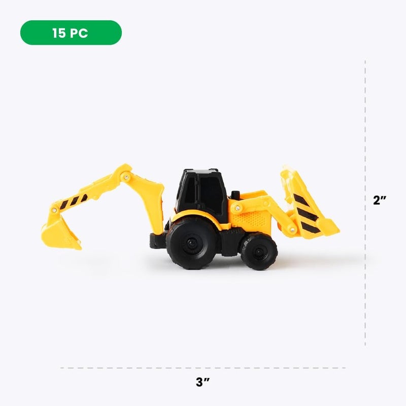 BOLEY Boley 15Pack Mini Construction Vehicle Set  Toy Trucks for Toddlers  Durable Construction Toy Vehicles for Boys and Girls  Perfect for Imaginative Play and Learning - Image 5