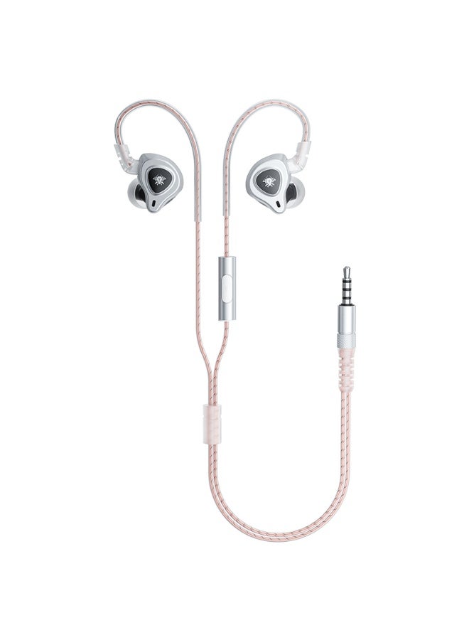 بليكستون سماعات أذن بليكستون G32 للألعاب مقبس 3.5 ملم مسمارمع ميكروفون عالية الدقة سماعات أذن داخلية سماعات رياضية إلكترونية سماعات أذن عالية الدقة مع صوت جهير قوي الجيل الخامس اللون فضي - Image 1