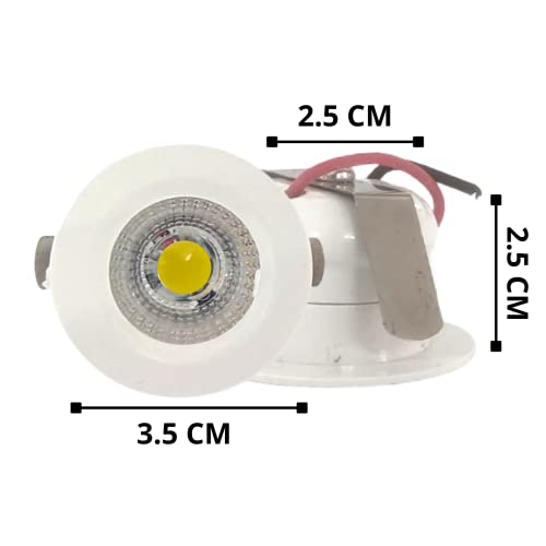 D'Mak 1 Watt LED COB/Spot Light/Button Light Round Driver Included (Pink) - Pack of 2 - Image 5