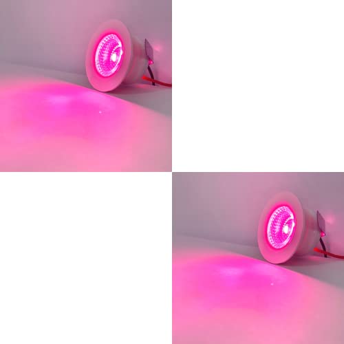 D'Mak 1 Watt LED COB/Spot Light/Button Light Round Driver Included (Pink) - Pack of 2 - Image 1