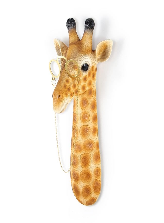 WOPARTY Giraffe Head Wall Mount Modern Animal Decor, 11.42x5.71x4.33 Inches, 3D Design, Indoor Wall Decoration （Brown） - Image 1