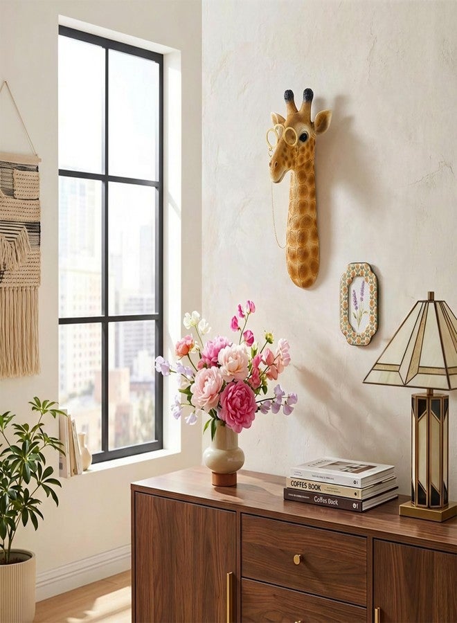 WOPARTY Giraffe Head Wall Mount Modern Animal Decor, 11.42x5.71x4.33 Inches, 3D Design, Indoor Wall Decoration （Brown） - Image 5