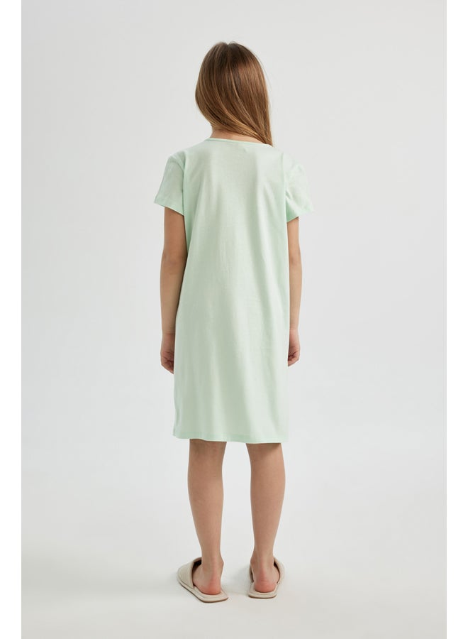 Girl Short Sleeve Homewear Dress