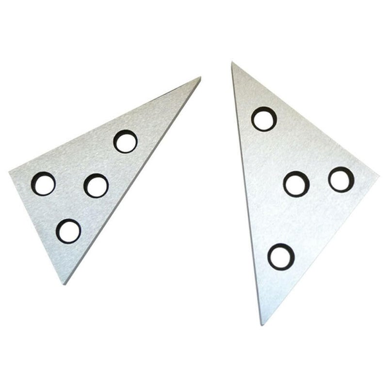 findmall 2 Pcs Precision Angle Block Set Triangle Angle Block for Machinist Tool Angle Gauge Block Lathes Milling Ground Gauge Angle Calibration Gage Inspection Block Set - Image 2