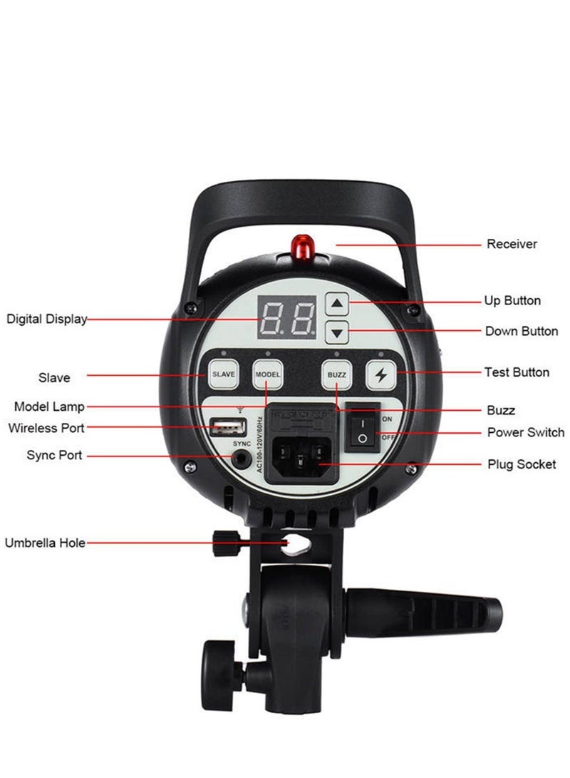 جودوكس ضوء فلاش ستروب احترافي مدمج 400 وات مدمج من Godox 2.4G نظام X لاسلكي GN65 5600K مع مصباح تشكيل 150 وات لصورة منتجات التجارة الإلكترونية والتصوير الفوتوغرافي لأسلوب الحياة - Image 4