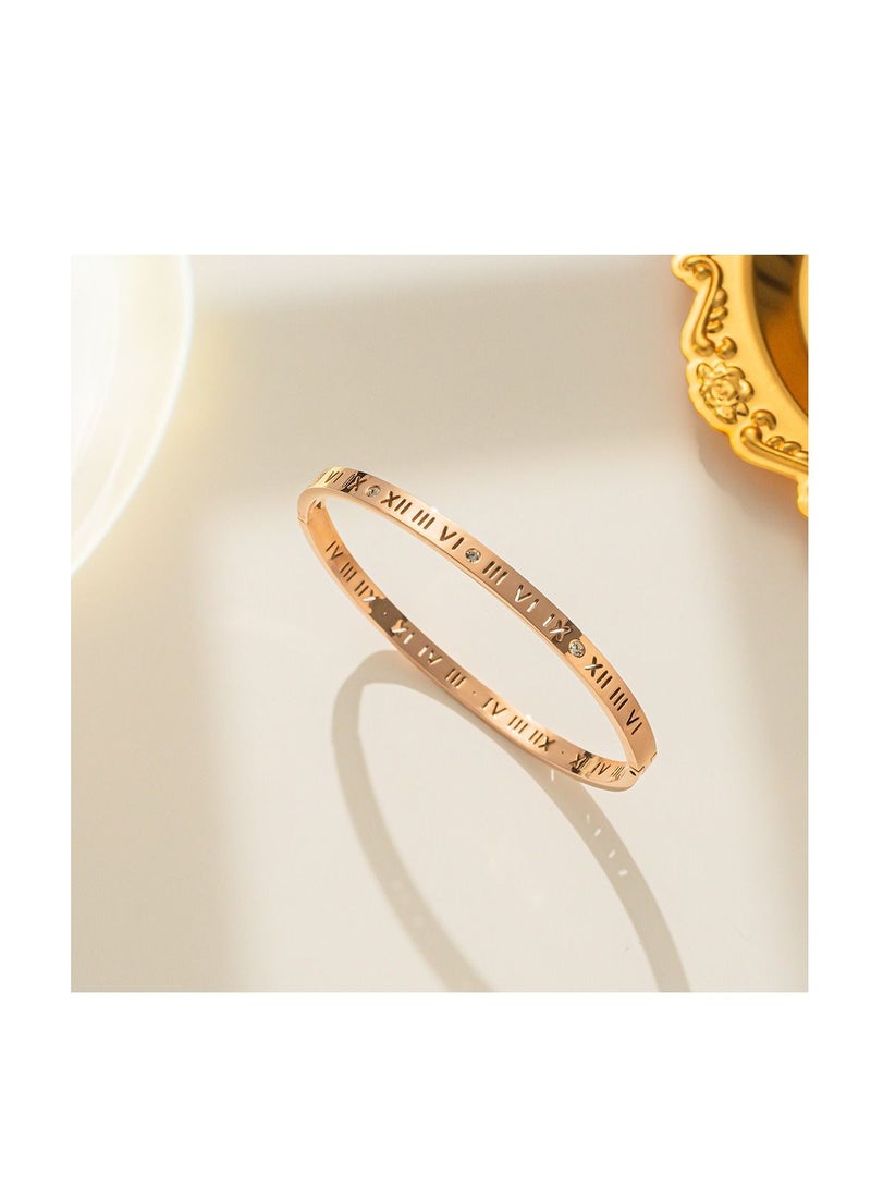 Roman English Letters Titanium Steel Bracelet  - Image 2