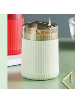 Thoraya Pop Up Toothpick Case Press Toothpick Holder Dispenser Compact Toothpick Storage Box for Household Light Green  - Image 5