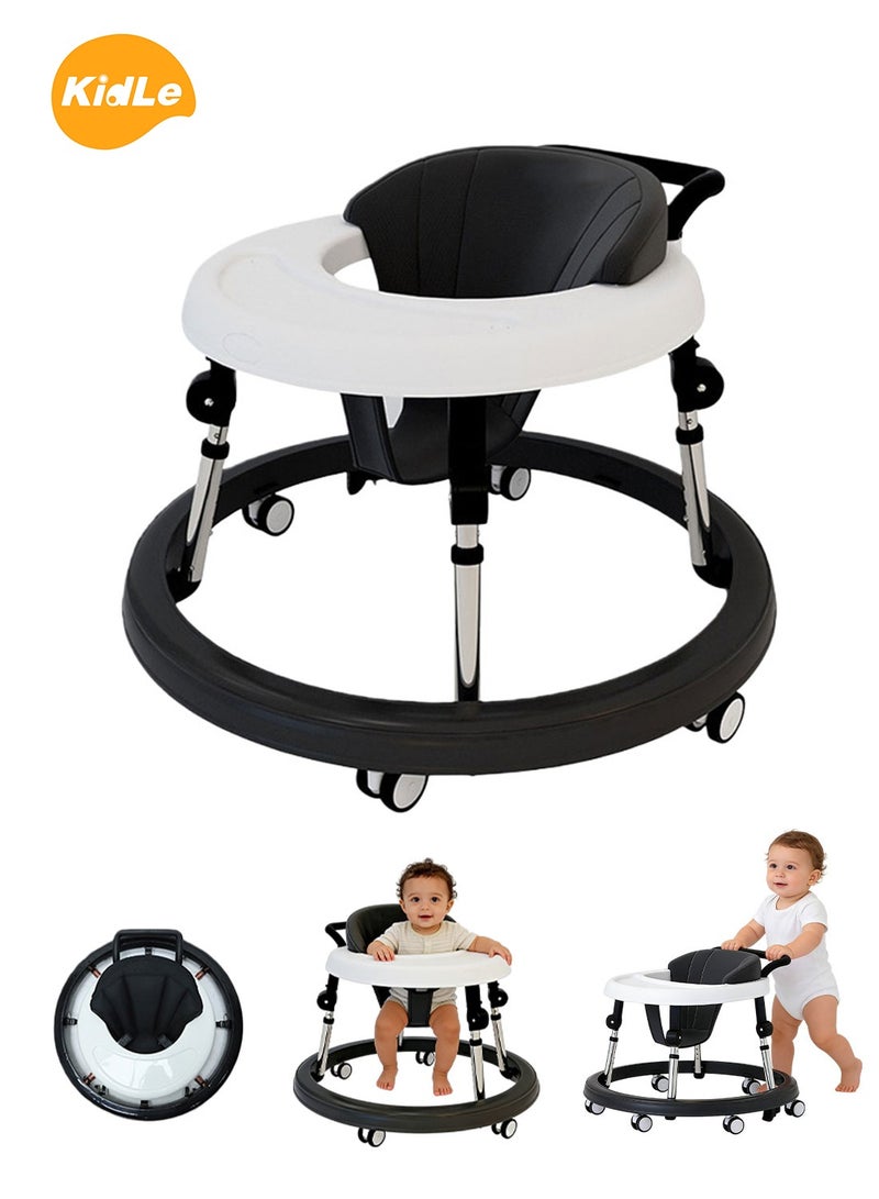كيدل مشاية أطفال للأولاد والبنات - مشاية أنشطة 3 في 1 للجلوس والوقوف مع تصميم مضاد للانقلاب، صينية طعام قابلة للطي، عجلات صامتة وارتفاع قابل للتعديل (6-18 شهرًا) - Image 1