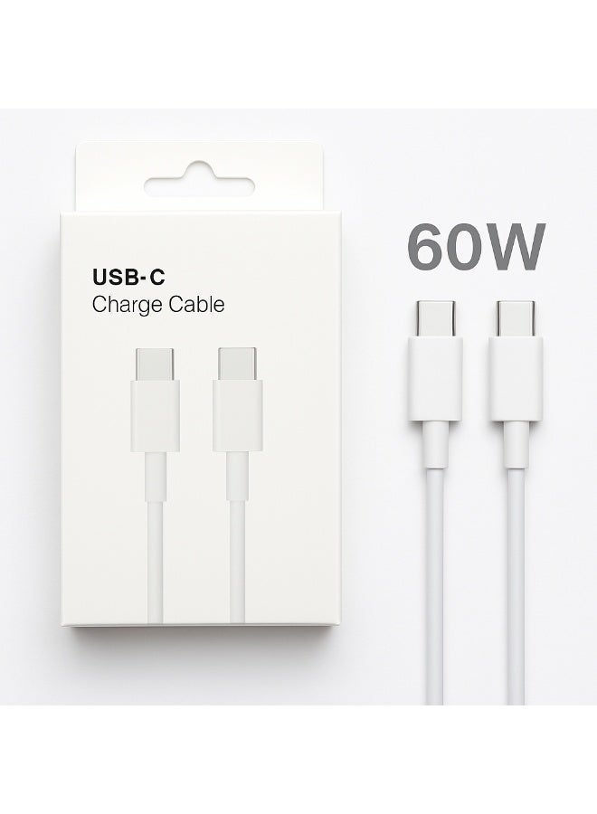 Type-C to Type-C Fast Charging Cable 60W,  – Supports Fast Charging & Data Transfer - Image 2