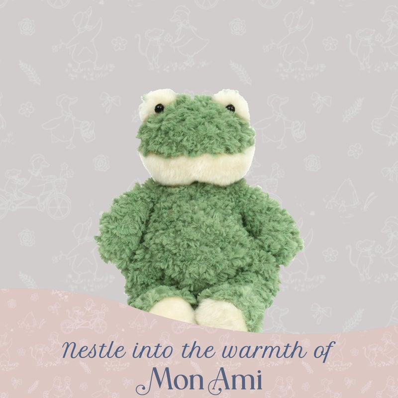 MON AMI Frankie The Frog Stuffed Animal | 12-Inch Soft & Cuddly Green Plush Toy | Adorable Frog Stuffed Animal for All Ages | Woodland Nursery DÃ©cor & Gift - Image 4