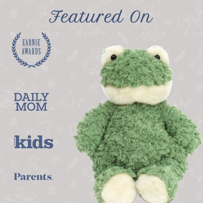 MON AMI Frankie The Frog Stuffed Animal | 12-Inch Soft & Cuddly Green Plush Toy | Adorable Frog Stuffed Animal for All Ages | Woodland Nursery DÃ©cor & Gift - Image 5