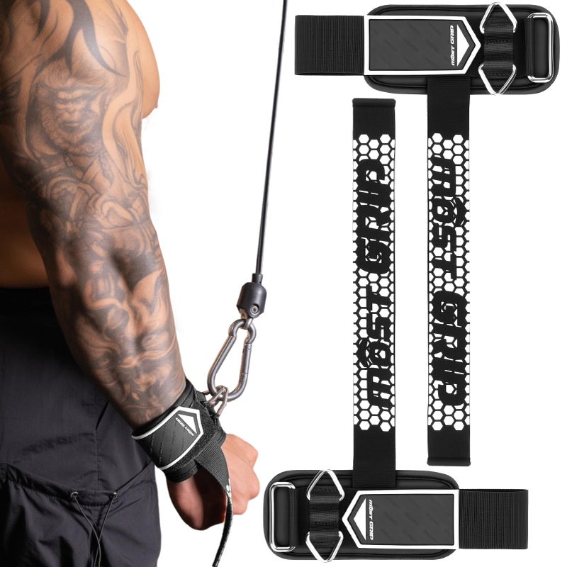 MOST GRIP Drip Glue Non-Slip Wrist Straps for Weightlifting, 2-in-1 Lifting Straps with D Rings for Cable Machine Workout, 10mm Neoprene Padded Wrist Wraps for Weight Lifting Deadlift - Image 1