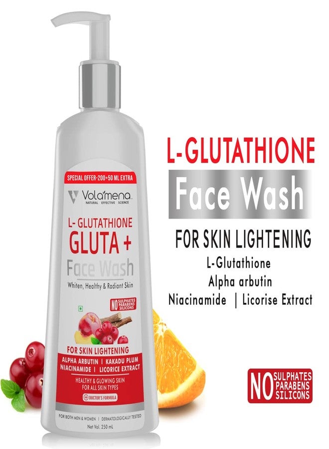 VOLAMENA WITH DEVICE Volamena L-Glutathione Face Wash | For Skin Brightening & Glow | Face Wash For women & Men 250 ml - Image 2