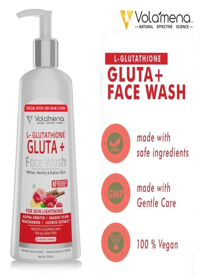 VOLAMENA WITH DEVICE Volamena L-Glutathione Face Wash | For Skin Brightening & Glow | Face Wash For women & Men 250 ml - Image 3