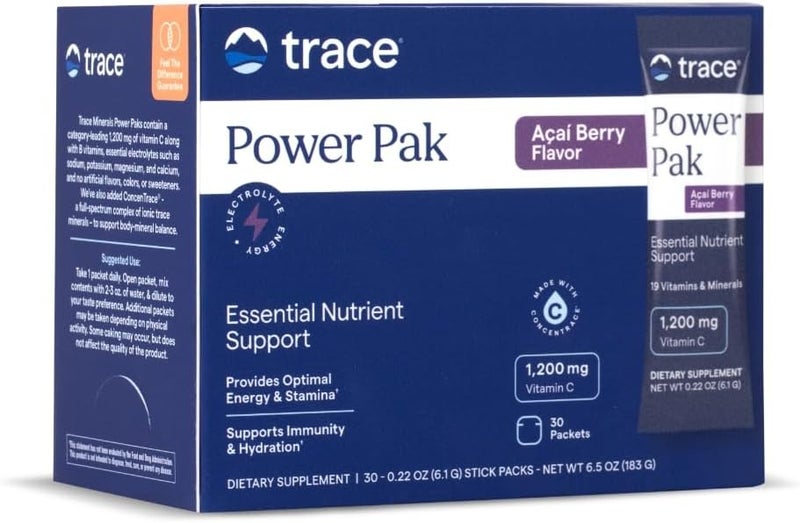 Trace Minerals Power Pak Acai Berry Dietary Supplement for Adults - Image 1